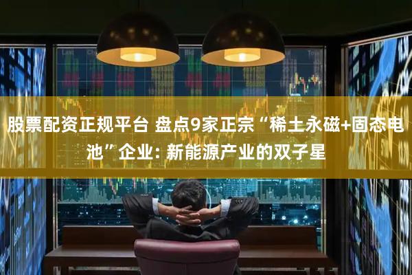 股票配资正规平台 盘点9家正宗“稀土永磁+固态电池”企业: 新能源产业的双子星